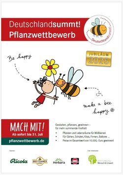 Deutschland summt!-Pflanzwettbewerb 2025, Plakat